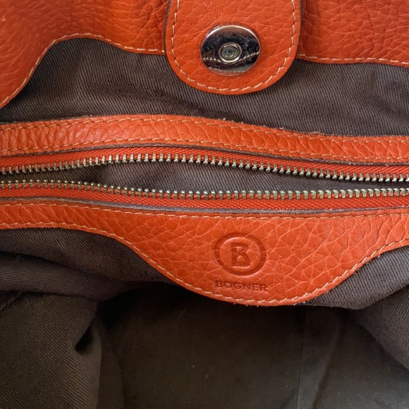 Bogner orange leather Bag and Wallet. - Picture 12 of 16